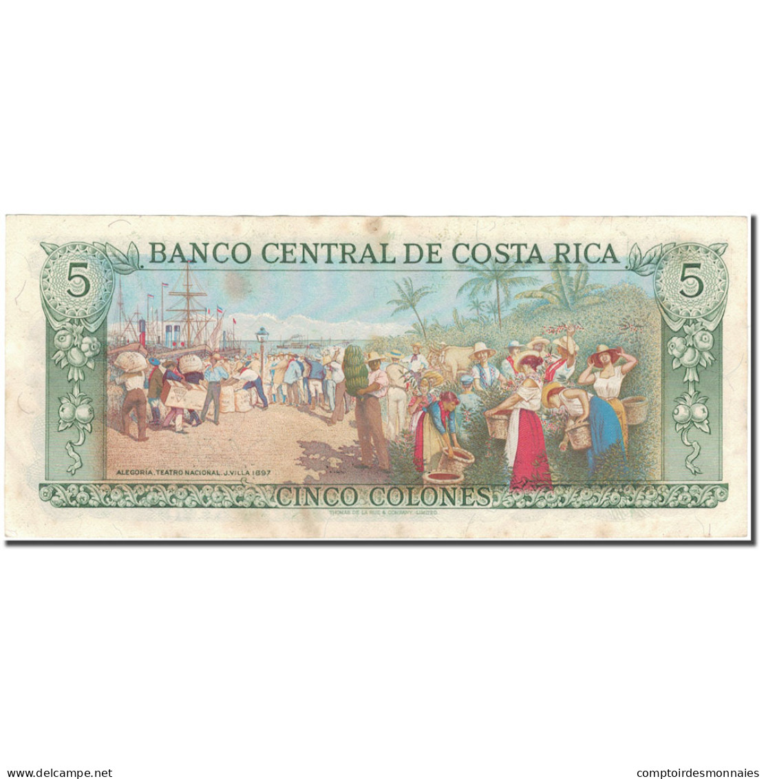 Billet, Costa Rica, 5 Colones, 1992-01-15, KM:236e, TB+ - Costa Rica