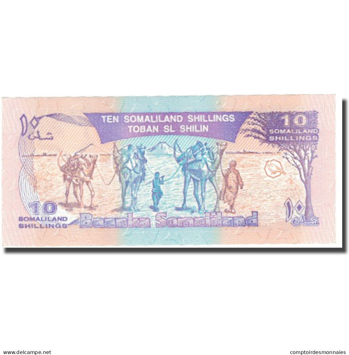 Billet, Somaliland, 10 Shillings = 10 Shilin, 1996, 1996, KM:2a, NEUF - Somalie