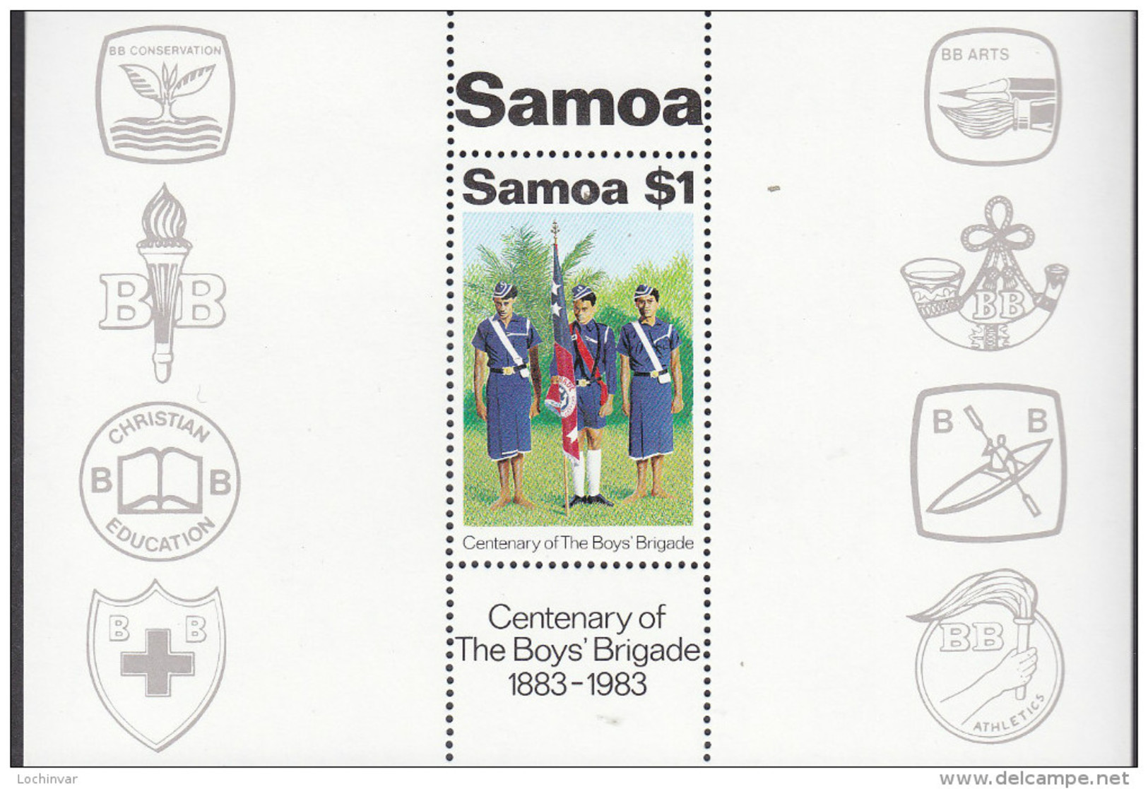 SAMOA, 1983 BOYS BRIGADE MINISHEET MNH - Samoa