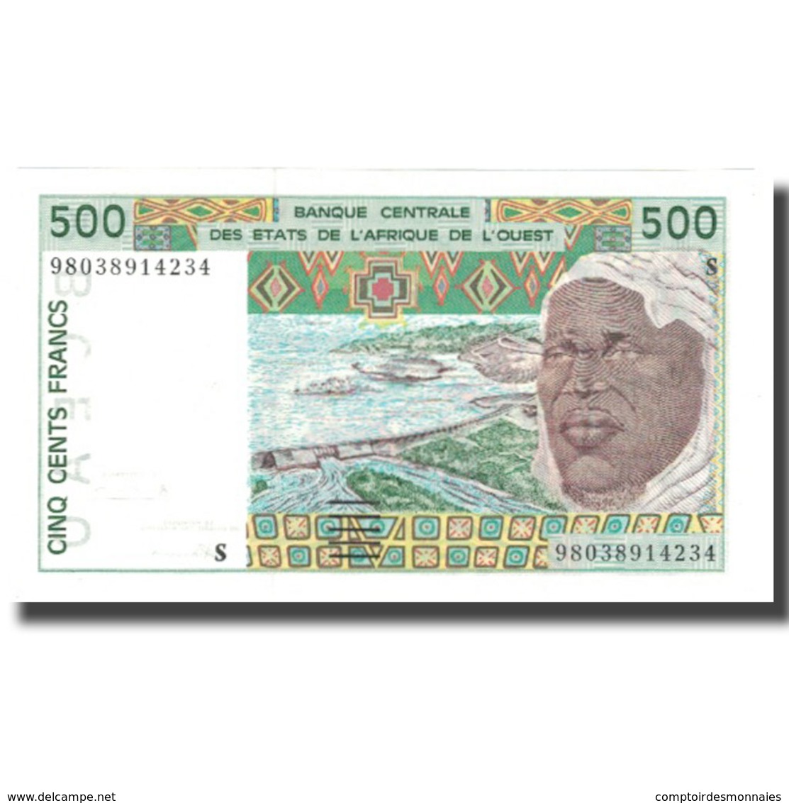 Billet, West African States, 500 Francs, Undated (1997- ), KM:910Sc, NEUF - États D'Afrique De L'Ouest