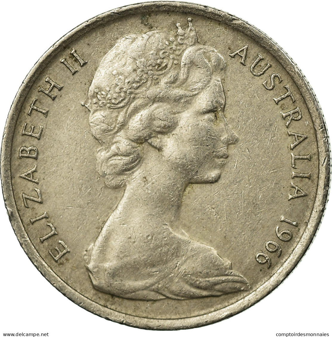 Monnaie, Australie, Elizabeth II, 5 Cents, 1966, Melbourne, TTB, Copper-nickel - Victoria