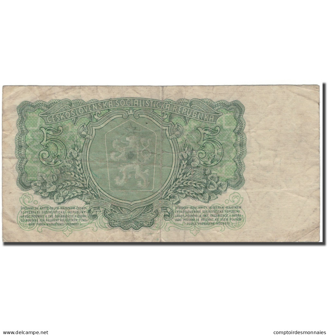 Billet, Tchécoslovaquie, 5 Korun, 1961, KM:82b, TB - Tchécoslovaquie