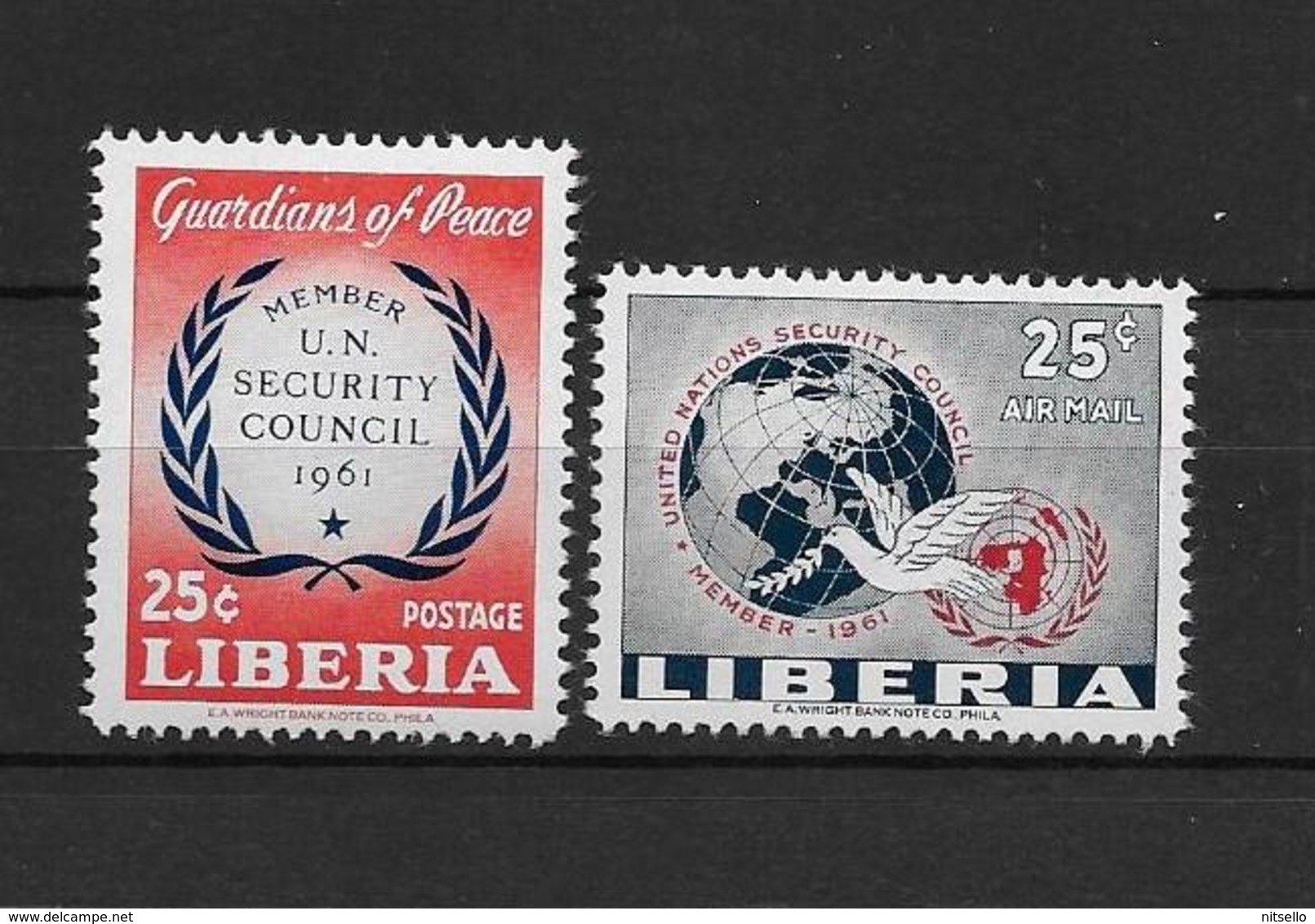 LOTE 1875  ///  (C015)  LIBERIA 1960 - YVERT Nº 373 + PA 125 - ONU  **MNH    ¡¡¡¡LIQUIDATION !!!! - Liberia