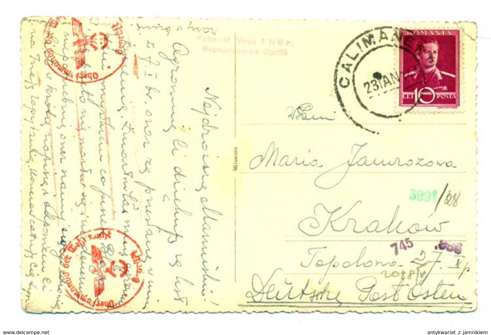 Romania Calimanesti 1941 R - Romania