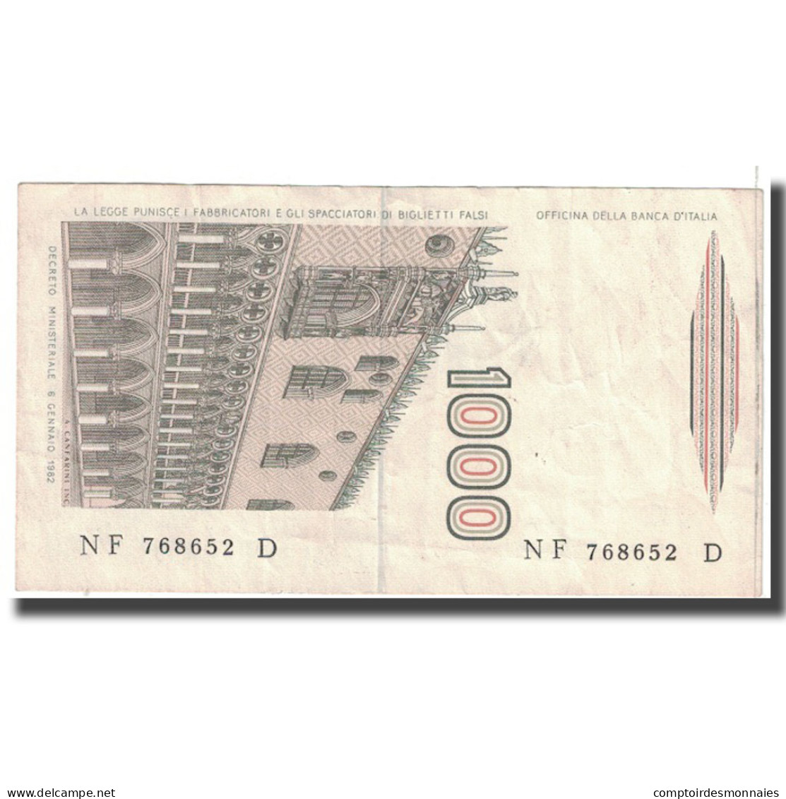 Billet, Italie, 1000 Lire, 1982, 1982-06-01, KM:109b, TTB - 2.000 Lire