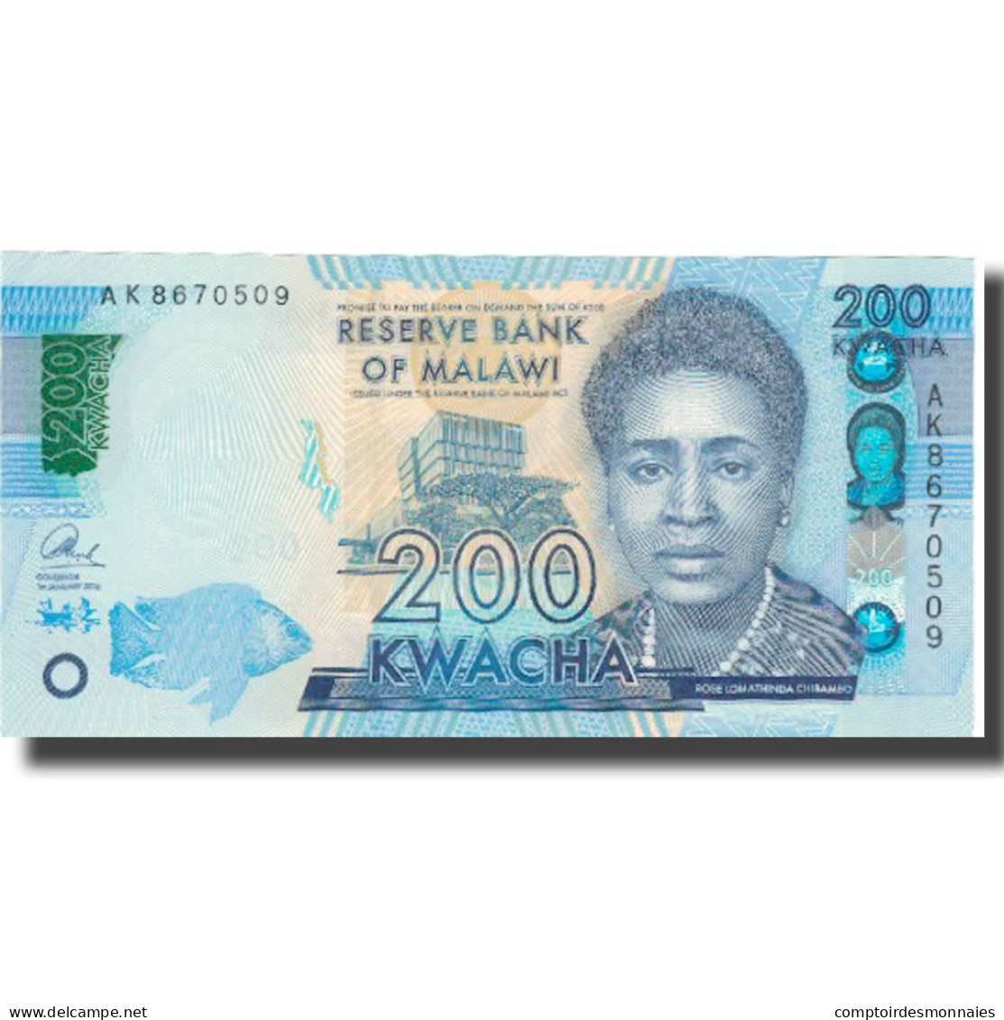 Billet, Malawi, 200 Kwacha, 2014, 2014-01-01, NEUF - Malawi