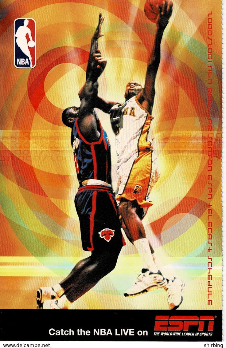 24F : Basketball NBA Live On ESPN Advertisement Postcard Type 2 - Basketball