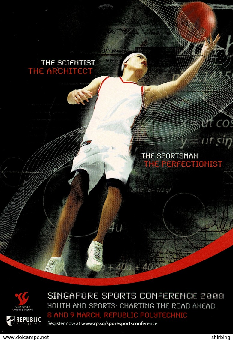 24F : Basketball Player In Scientific Action Advertisement Postcard - Basketball