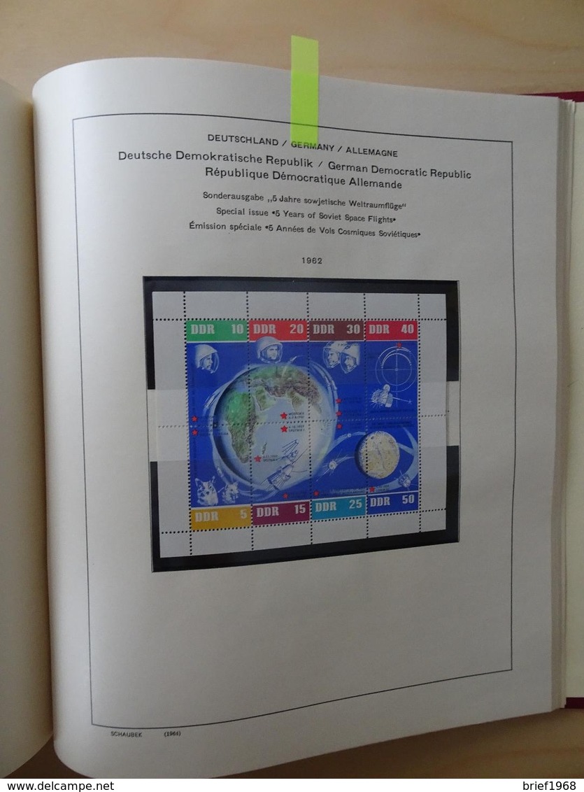 DDR postfrisch 1960-1974 fast komplett in Schaubek falzlos (6186)