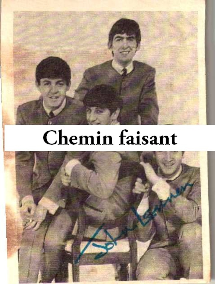 Chromo Chewing Gum ABC - BEATLES : Photo Autographe JOHN LENNON - Scans Recto-verso - Autres & Non Classés