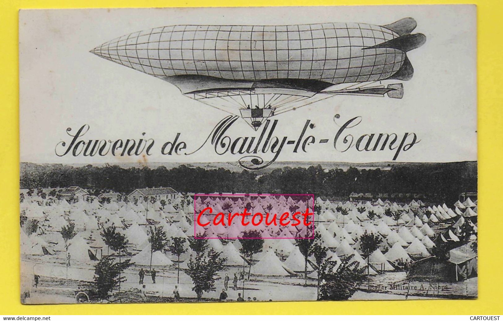 CPA Souvenir De Mailly Le Camp ♥♥♣♣☺♣♣ Dirigeables ֎  Ballon - Aviation - Aviateur - Camp Militaire - Dirigeables