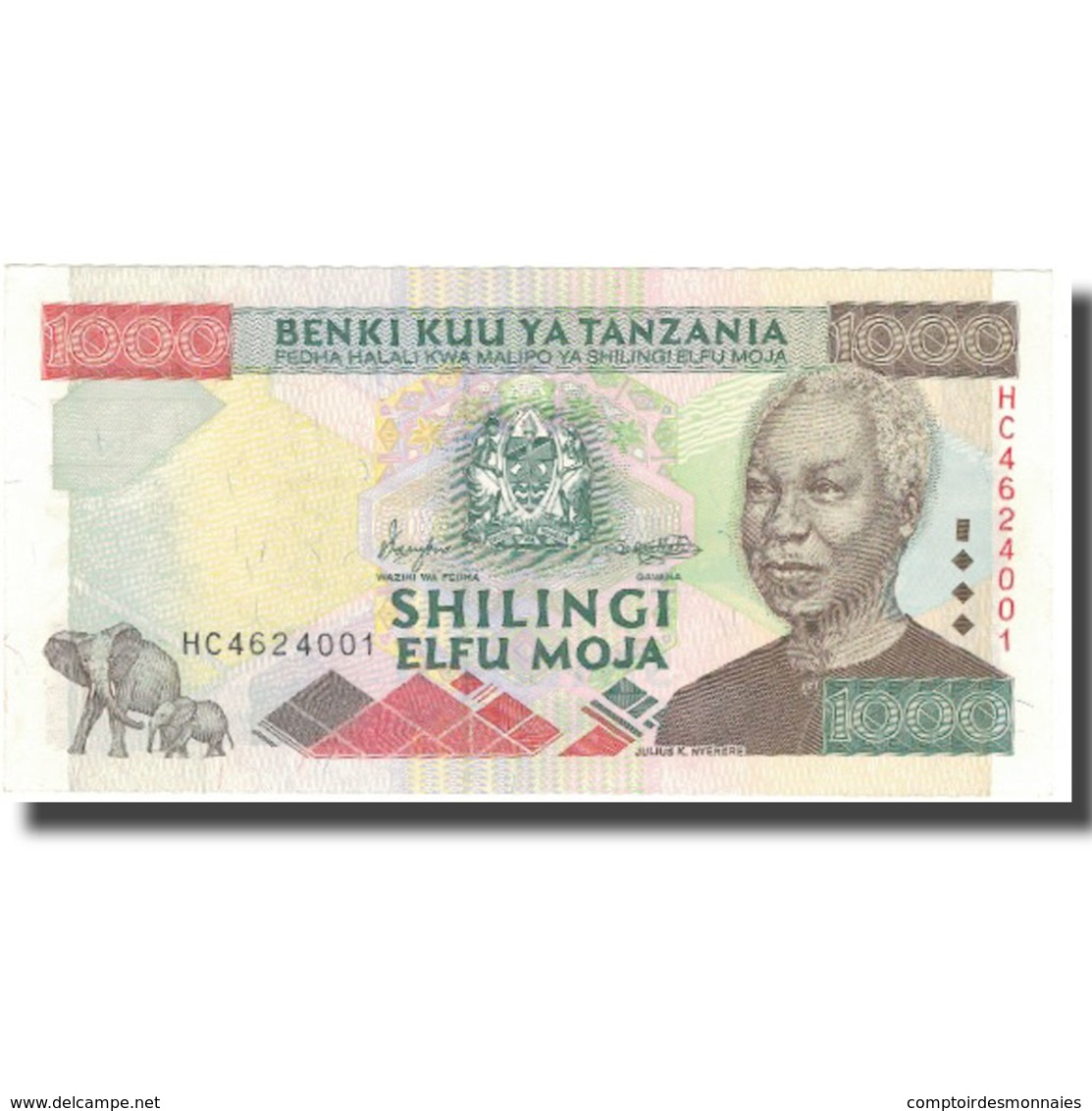 Billet, Tanzania, 1000 Shilingi, Undated (1993), KM:34, NEUF - Tanzania