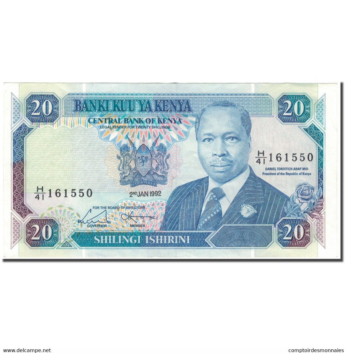 Billet, Kenya, 20 Shillings, 1992-01-02, KM:25e, SUP - Kenya