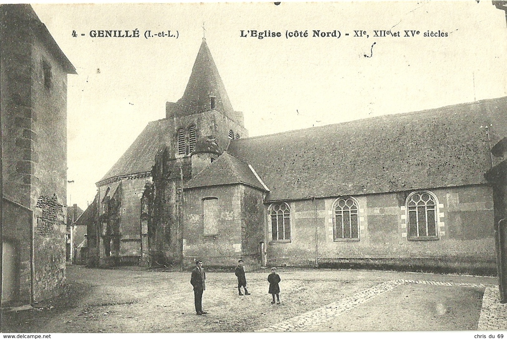 Genille L Eglise Cote Nord - Genillé