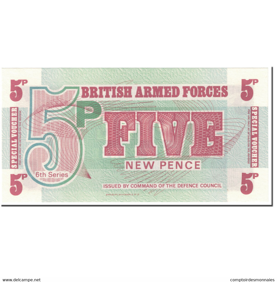 Billet, Grande-Bretagne, 5 New Pence, 1972, Undated (1972), KM:M47, NEUF - Britse Militaire Autoriteit