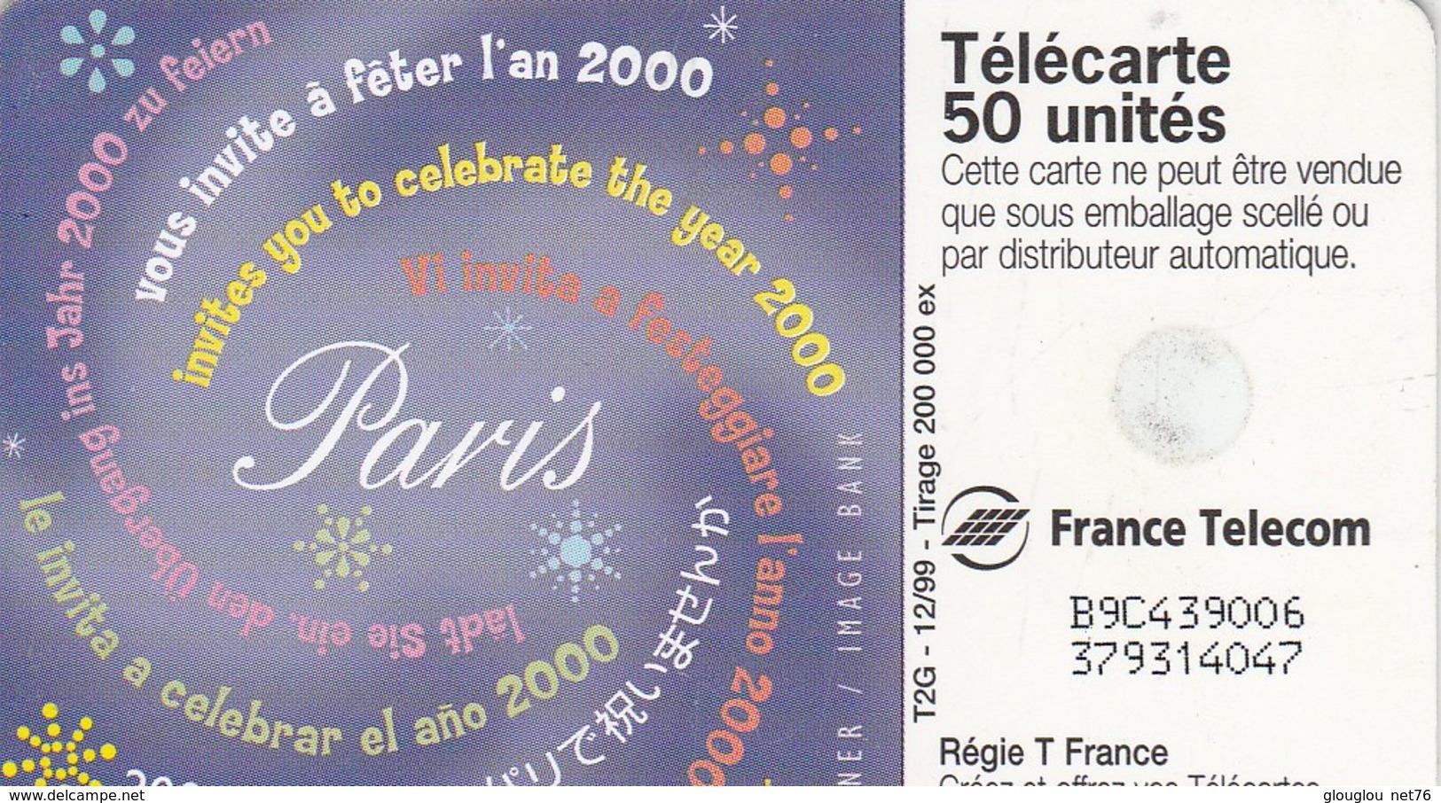 TELECARTE 50....TOUR EIFFEL..... - 50 Unités   