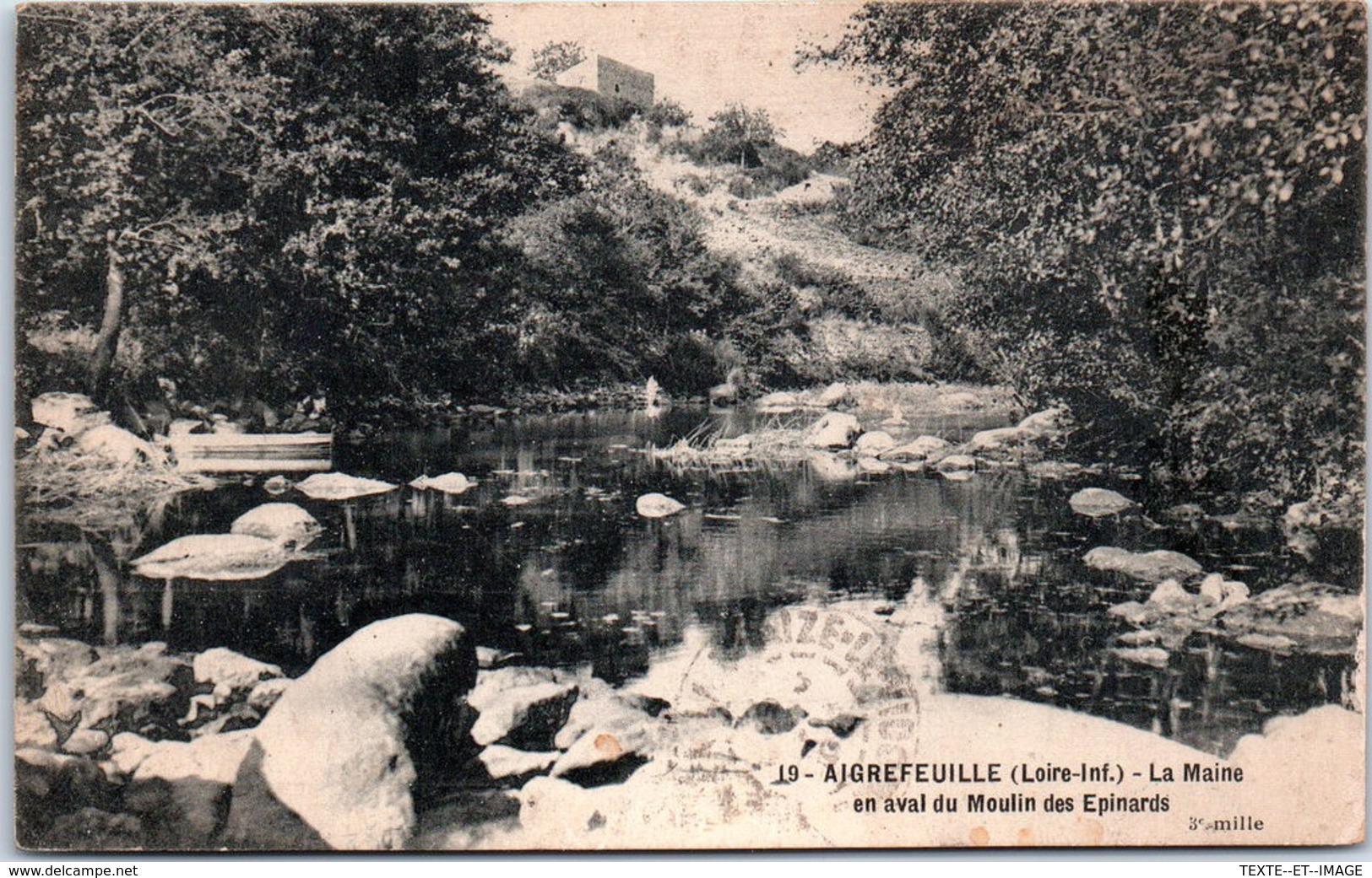 44 AIGREFEUILLE - La Maine En Aval Du Moulin Des épinards - Aigrefeuille-sur-Maine