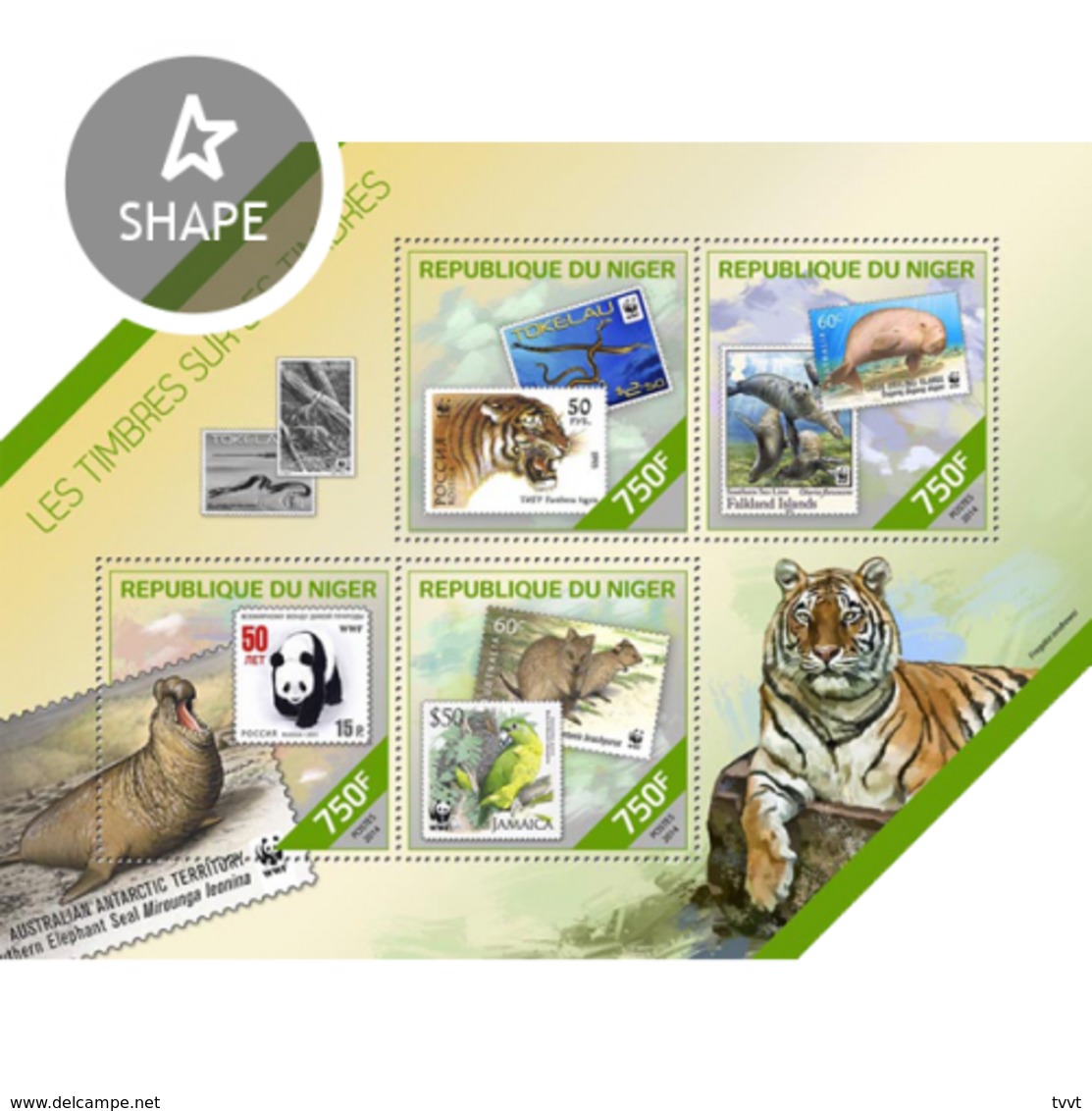 Niger, 2014. [nig14208] Fauna On Stamps (m\s+s\s) - Raubkatzen
