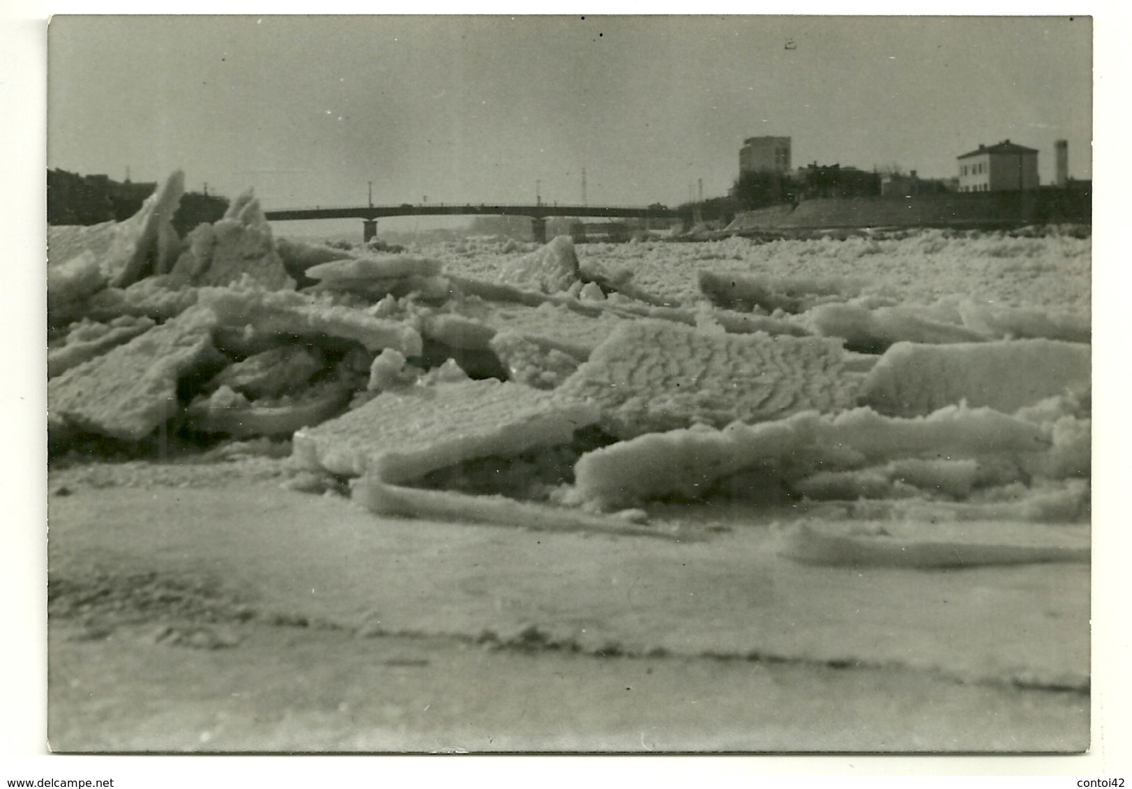 13 ARLES PHOTO GEORGE CARTE PHOTO RHONE NEIGE GLACE BOUCHES DU RHONE - Arles