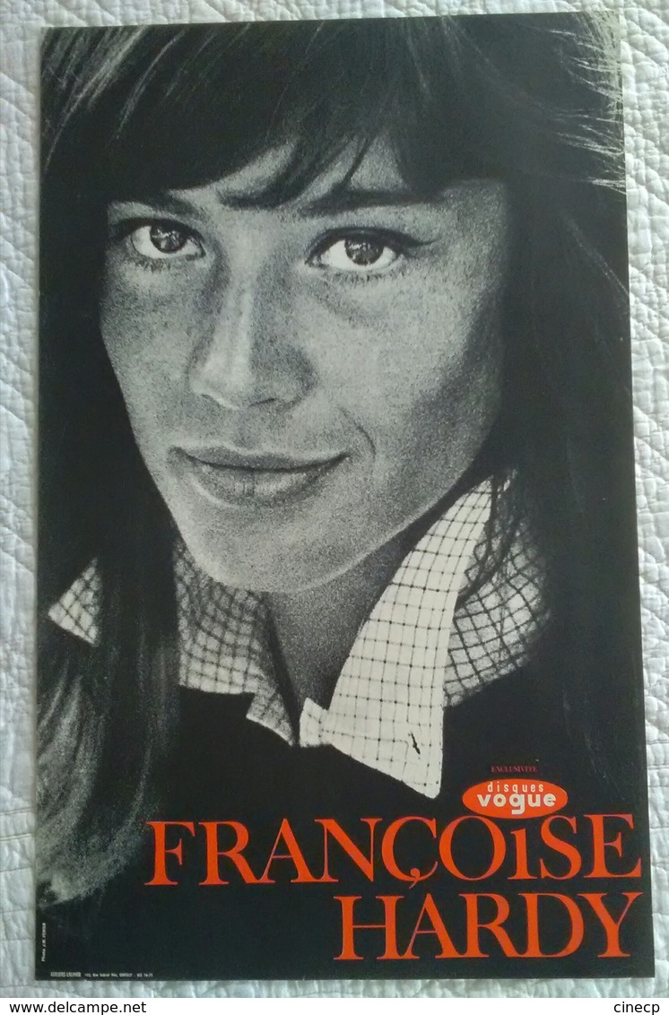 AFFICHE ANCIENNE ORIGINALE FRANCOISE HARDY Photo Jean Marie Perier Ateliers Lalande TBE Superbe Portrait - Affiches