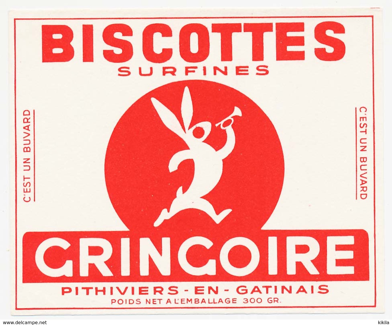 Buvard 15.7 X 12.8 Biscottes Surfines GRINGOIRE  Poids Net à L'emballage 300 Gr - Biscottes