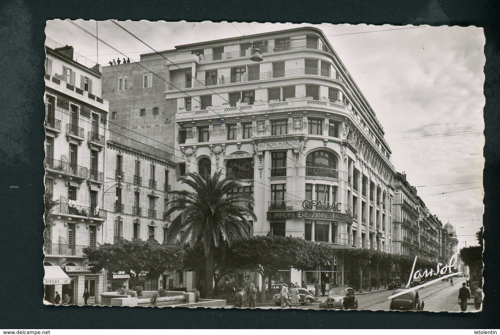 CPSM - ALGER - FONTAINE LUMINEUSE ET RUE D'ISLY - Alger