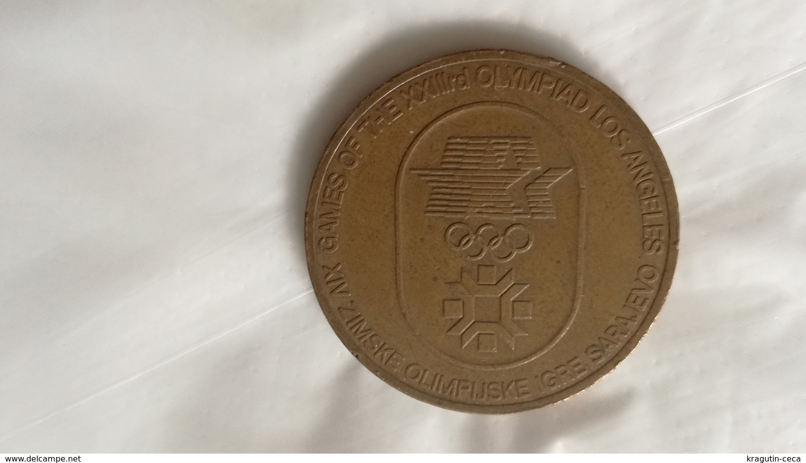 1984 OLYMPIC GAMES Coin XXIII Olympiad LOS ANGELES SARAJEVO Coin Medal Münze Medaille Pièce De Monnaie OLYMPIADE - Uniformes Recordatorios & Misc