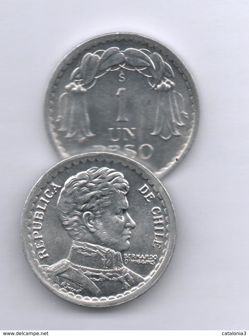 CHILE 1 PESO 1956 KM179 - Cile