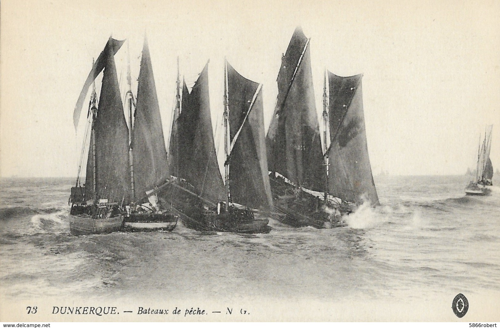 CARTE POSTALE ORIGINALE ANCIENNE : DUNKERQUE LE DEPART DES BATEAUX POUR LA PECHE  NORD (59) - Visvangst