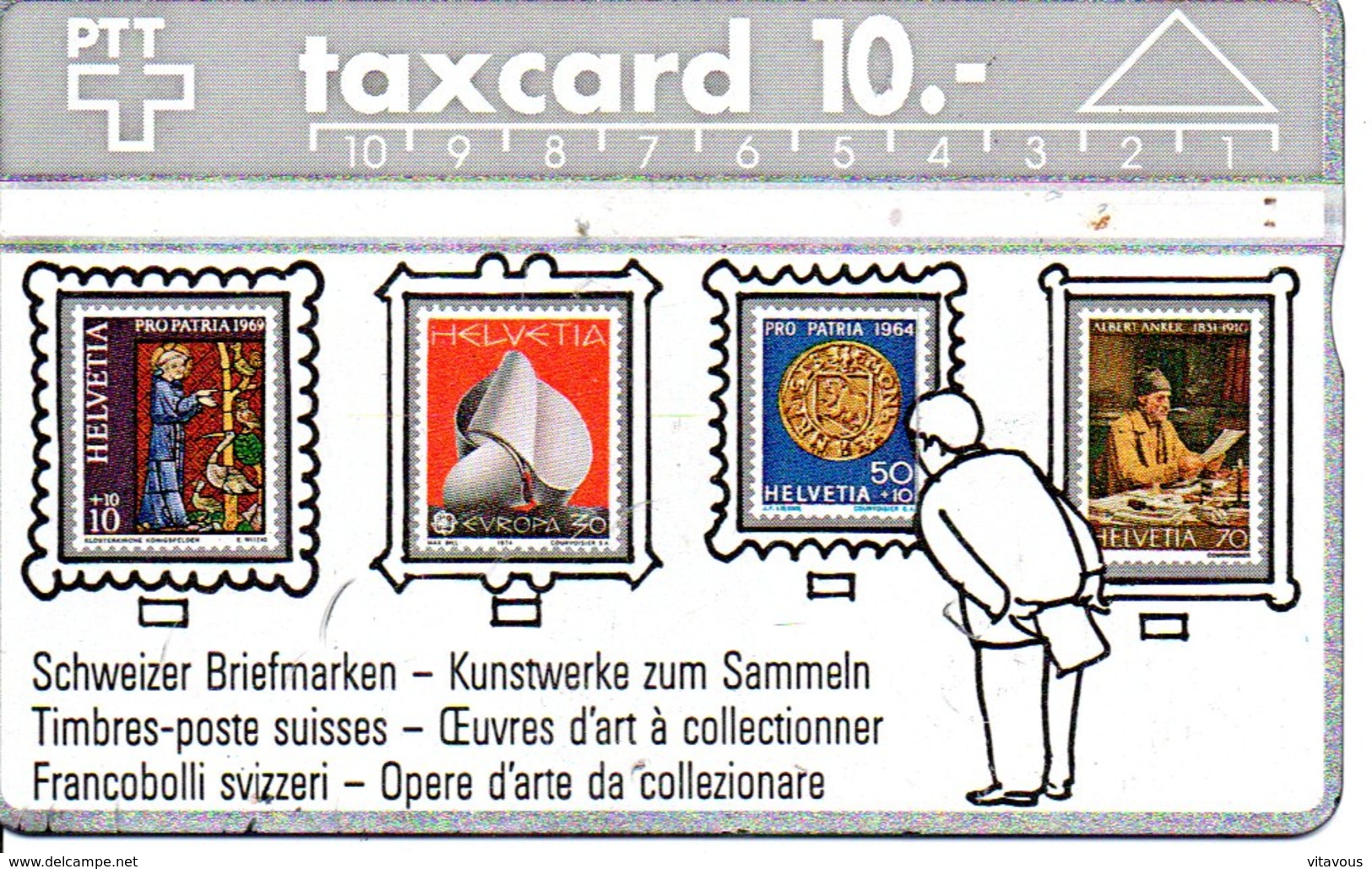 Stamp Timbre Poste  Télécarte Suisse Taxcard Phonecard  (G 102) - Timbres & Monnaies