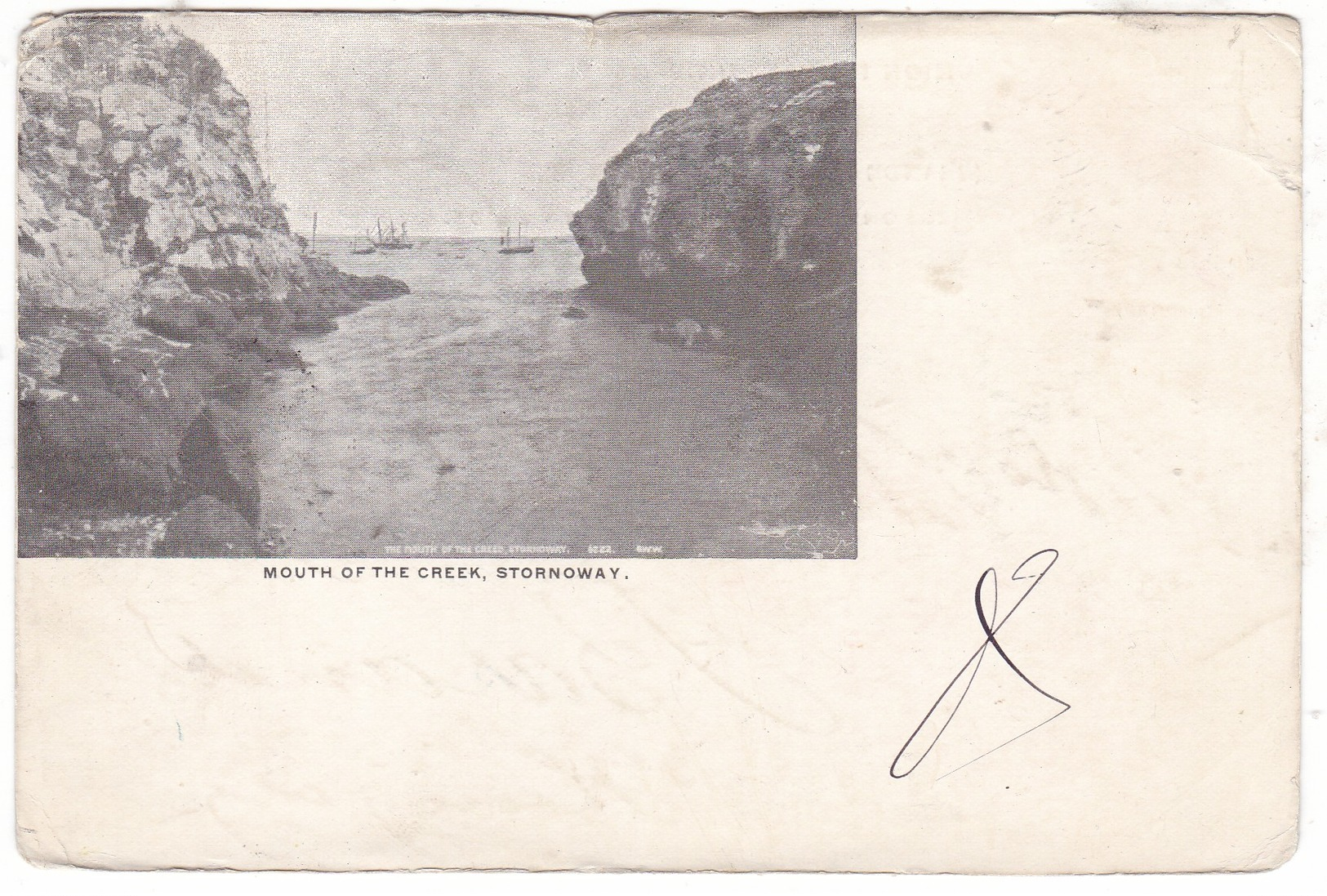 #Z.9511 United Kingdom, Scotland, Stornoway UPU Postcard Mailed 1899: Mouth Of The Creek, Boats - Autres & Non Classés