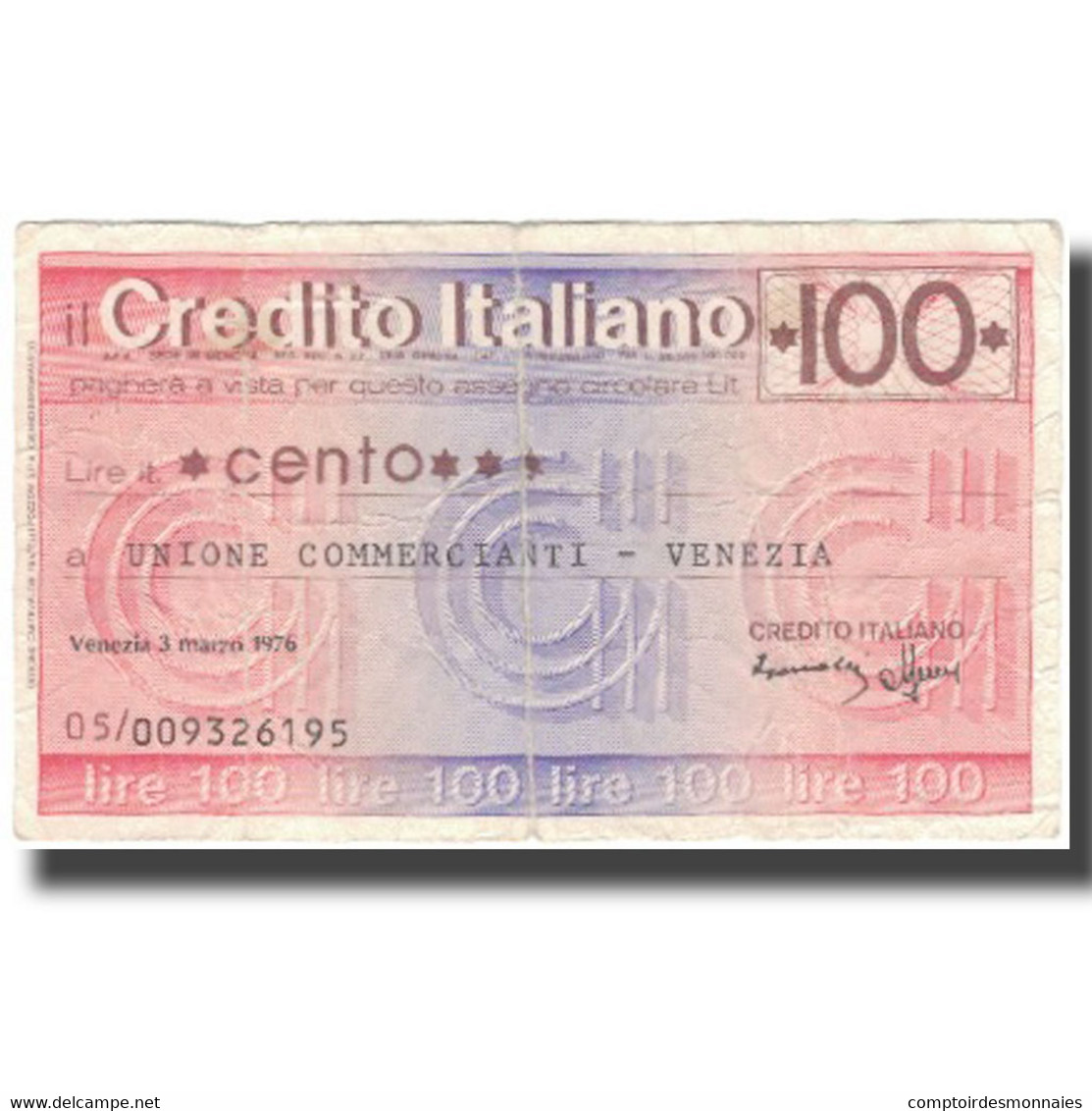 Billet, Italie, 100 Lire, Valeur Faciale, 1976, 1976-05-03, TB - Autres & Non Classés