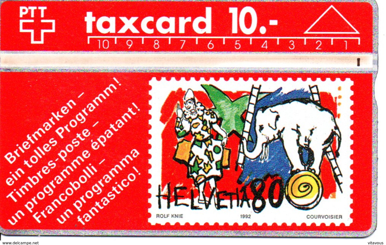 Stamp Timbre éléphant Olefant Elephant  Cirque Télécarte Suisse Taxcard Phonecard  (G 106 ) - Suisse