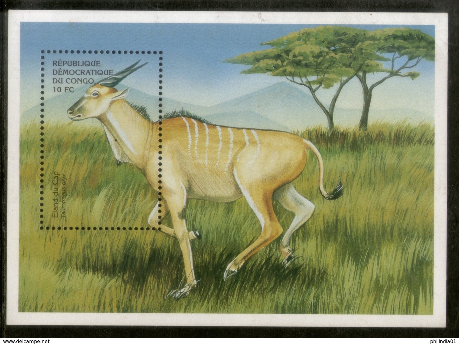 Congo Zaire 2000 Common Eland Wildlife Animal Fauna Sc 1514 M/s MNH # 13572 - Mint/hinged