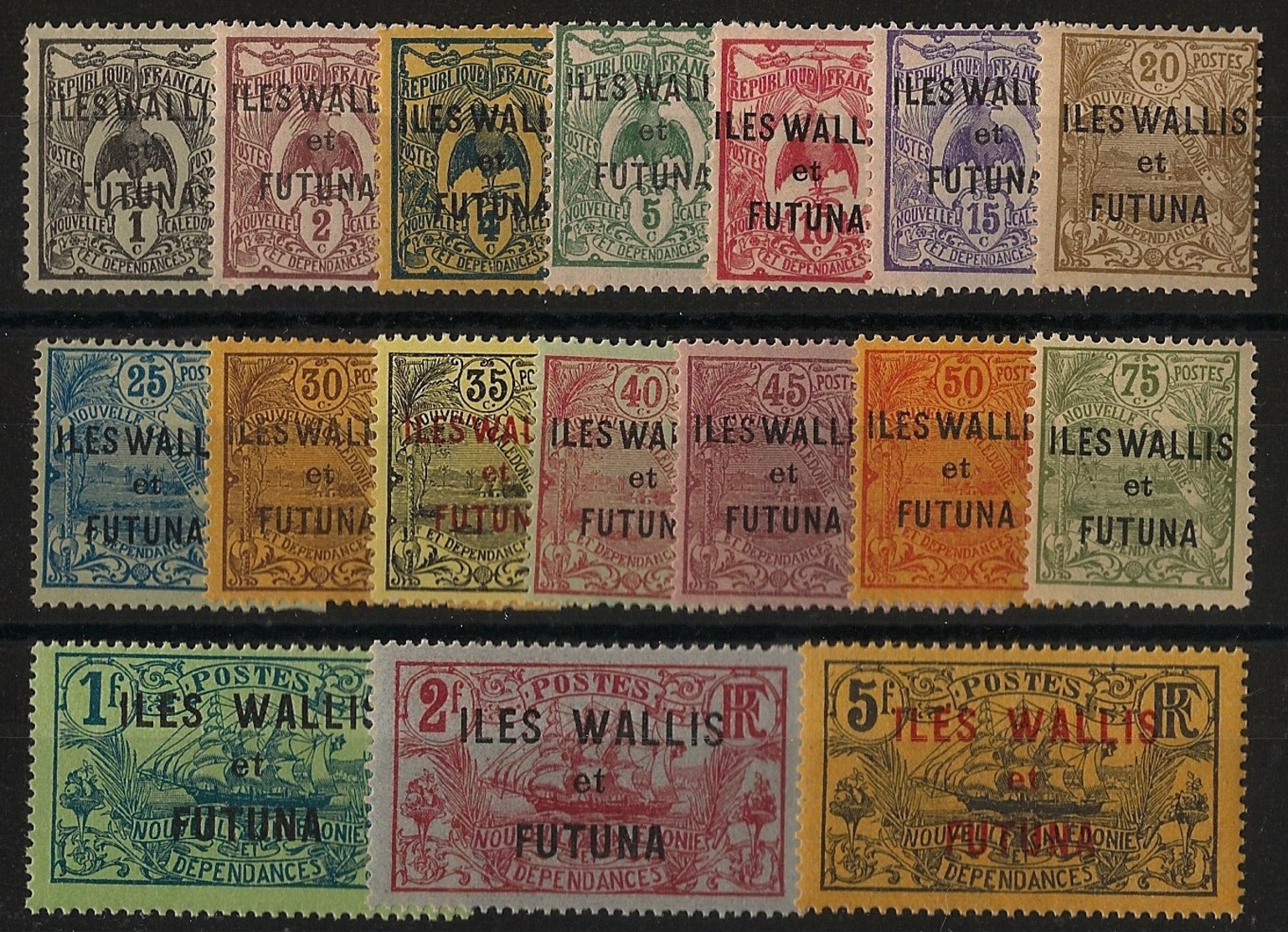 Wallis Et Futuna - 1920 - N°Yv. 1 à 17 - Série Complète - Neuf Luxe ** / MNH / Postfrisch - Neufs