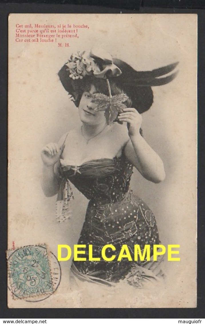 DF / FANTAISIES / JEUNE FEMME CACHANT SON OEIL "LOUCHE" / 1905 - Femmes