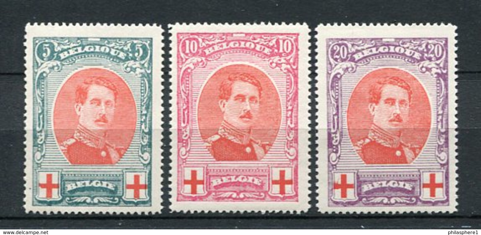 Belgien Nr.110/2        *  Unused       (925) - 1914-1915 Rotes Kreuz