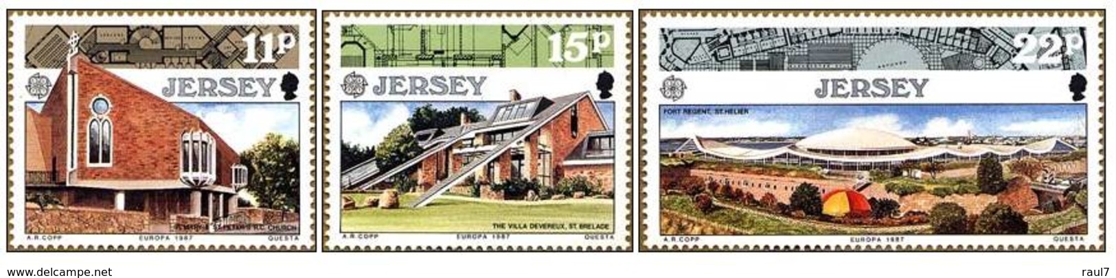 EUROPA - CEPT 1987 - Jersey - 3 Val Neufs // Mnh - 1987