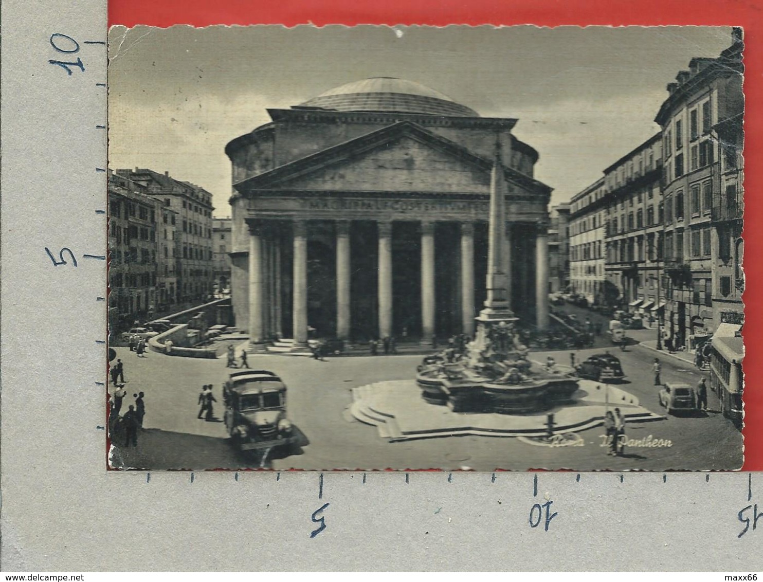 CARTOLINA VG ITALIA - ROMA - Il Pantheon - 10 X 15 - ANN. 1957 - Pantheon