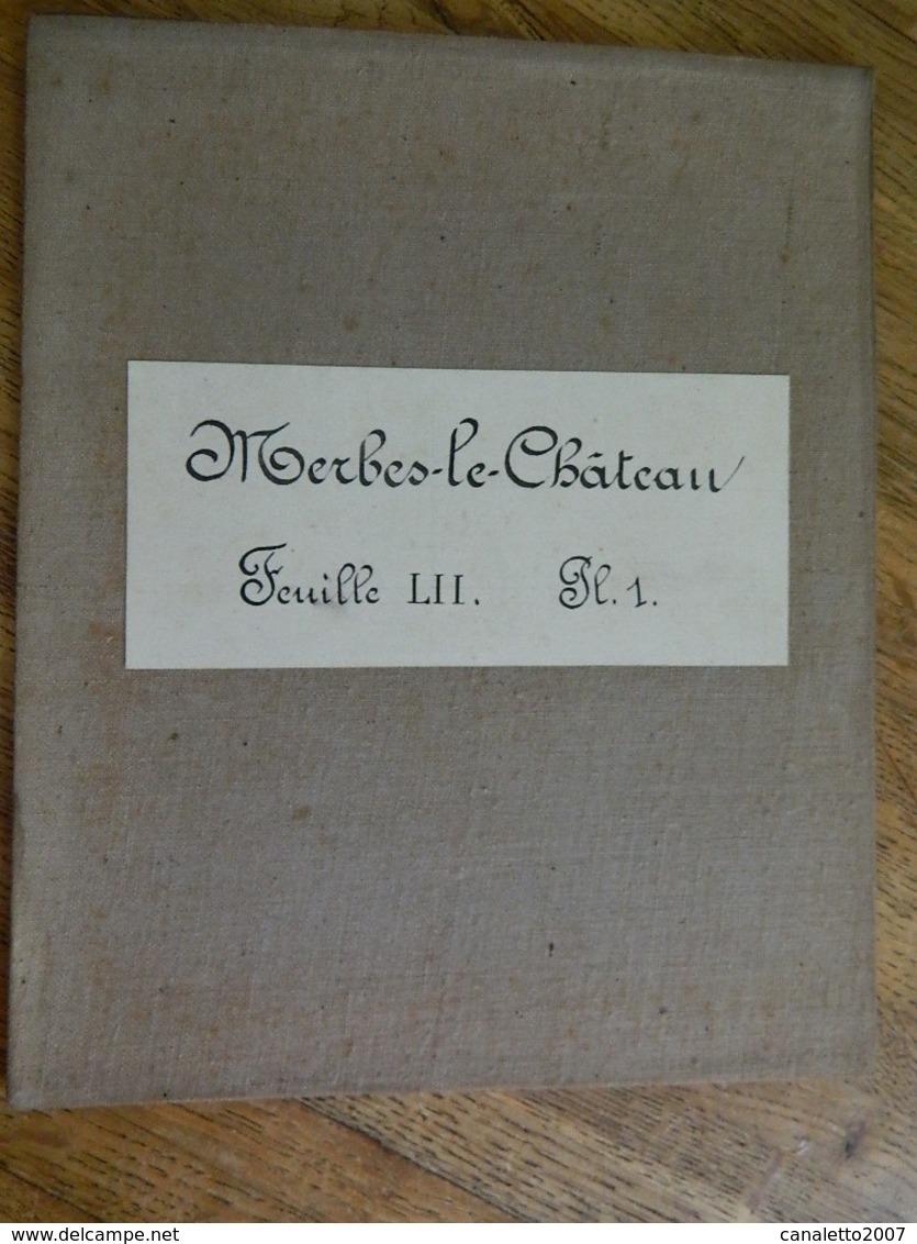 MERBES LE CHATEAU   +MILITARIA:TRES RARE CARTE MILITAIRE DE MERBES LE CHATEAU ET ENVIRONS -1860-1870 - Documents