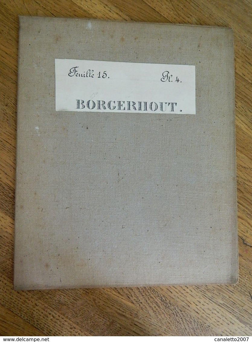 BORGHEROUT +MILITARIA:TRES RARE CARTE MILITAIRE DE BORGHERHOUT ET ENVIRONS -1860-1870 - Documents