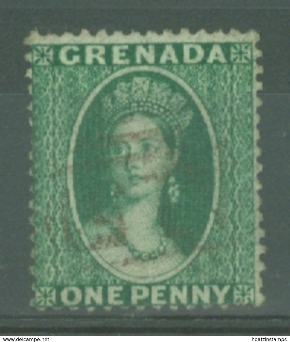 Grenada: 1875   QV     SG14      1d   Blue-green  [Perf: 14][Wmk: Large Star]  Used - Grenada (...-1974)