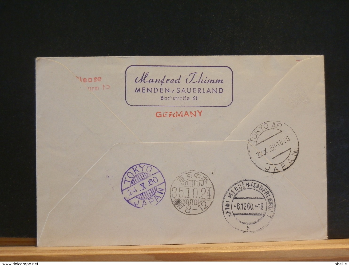 83/869   1°  FLIGHT KLM  1960 - Lettres & Documents