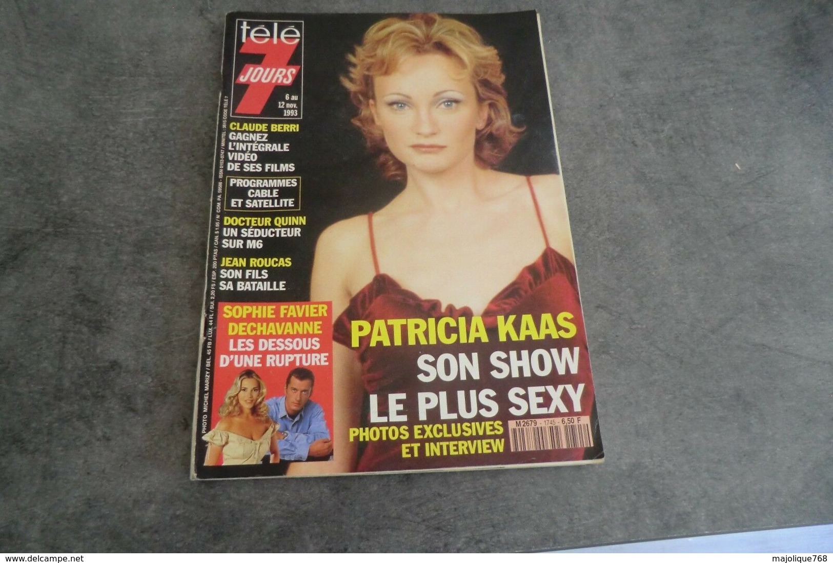 Magazine Télé 7 Jours Du 6 Au 12 Novembre 1993 - Patricia Kaas Son Show Le Plus Sexy - Programas