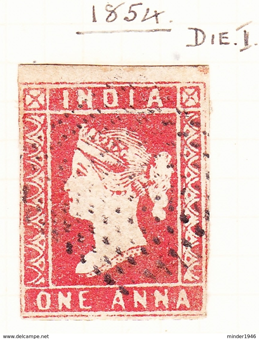 INDIA 1854 QV 1A Red Die I SG12 Used - 1858-79 Crown Colony