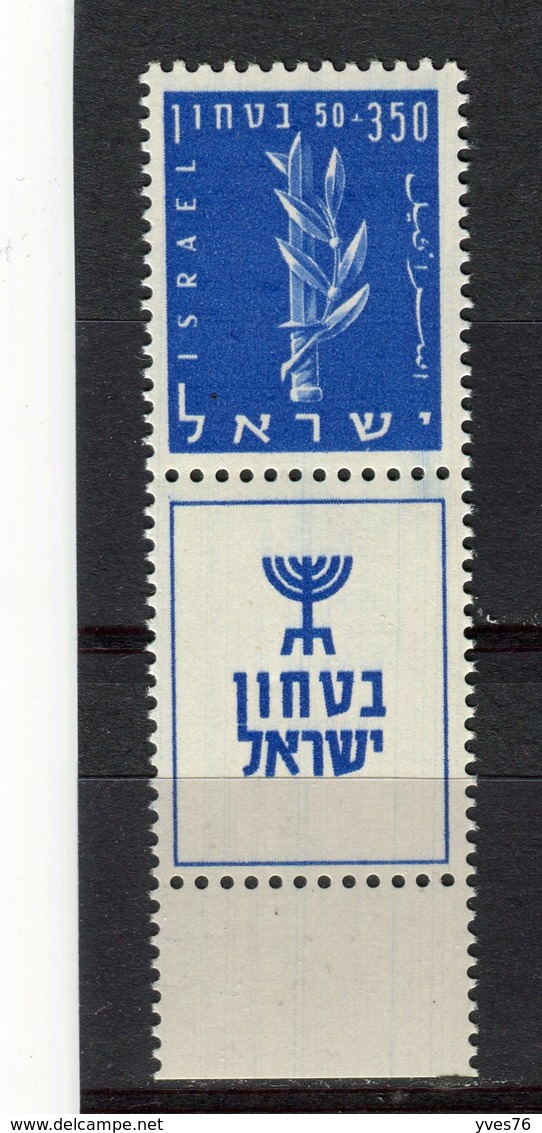 ISRAEL - Y&T N° 118** - Au Profit De La Défense Nationale - Neufs (avec Tabs)