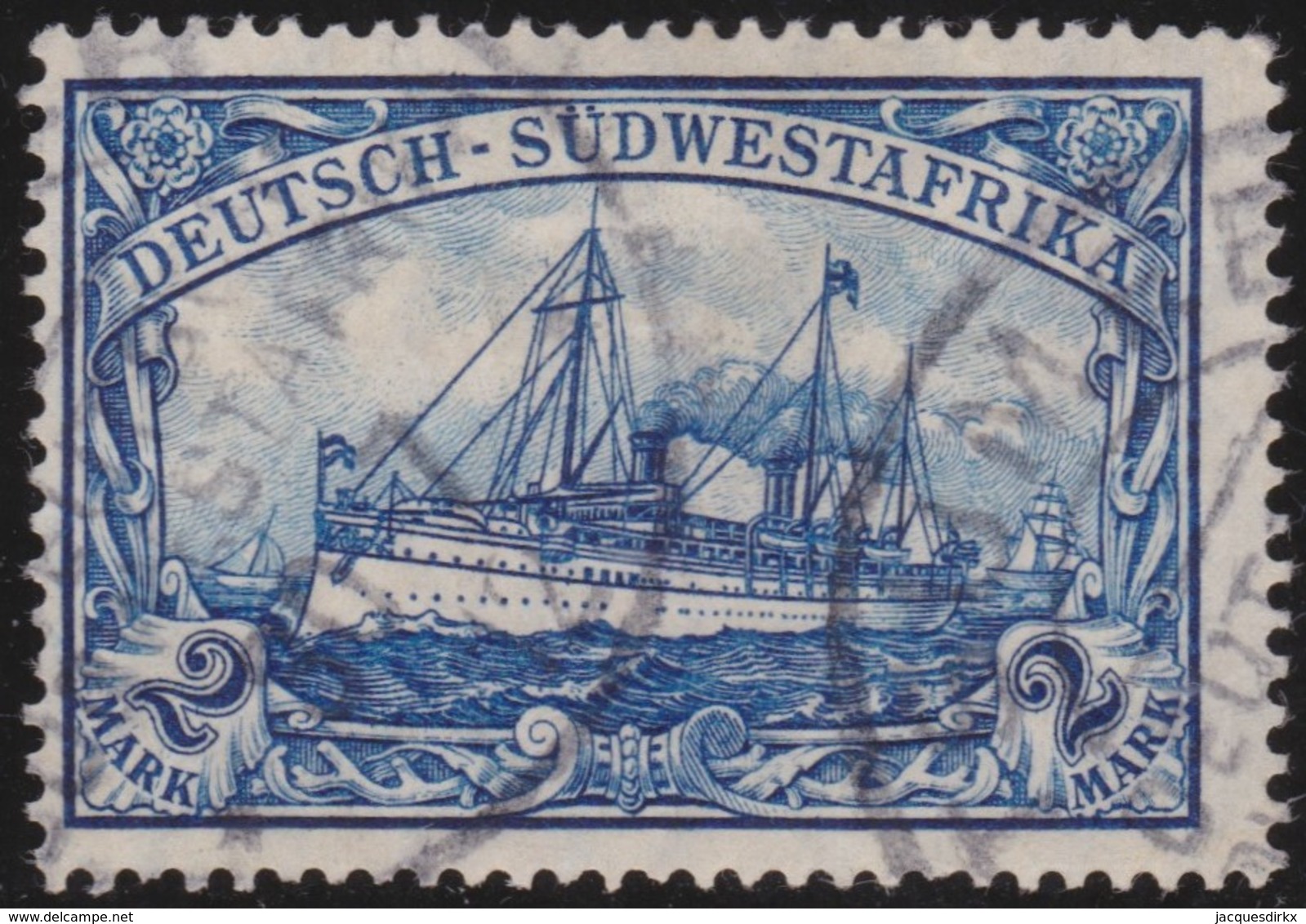 Deutsch  SudWest-Afrika    .     Michel  30   ( 2 Scans )    .       O     .      Gebraucht - Deutsch-Südwestafrika