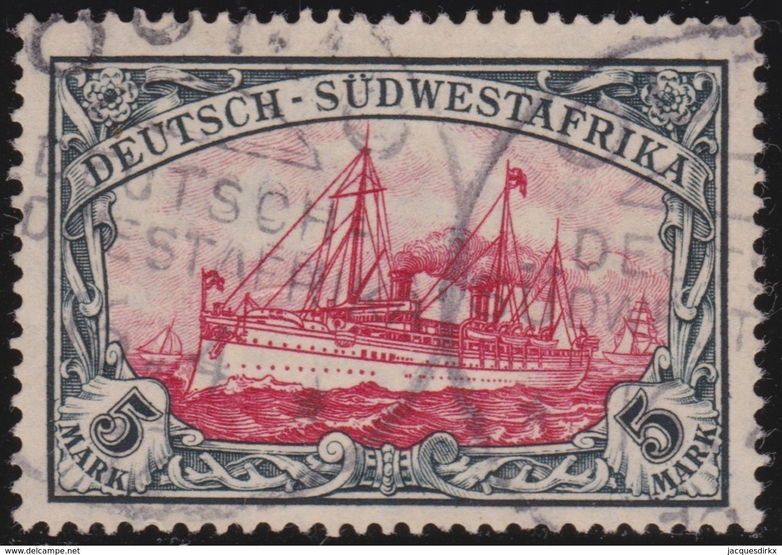 Deutsch  SudWest-Afrika    .     Michel  32   ( 2 Scans )    .       O     .      Gebraucht - Deutsch-Südwestafrika