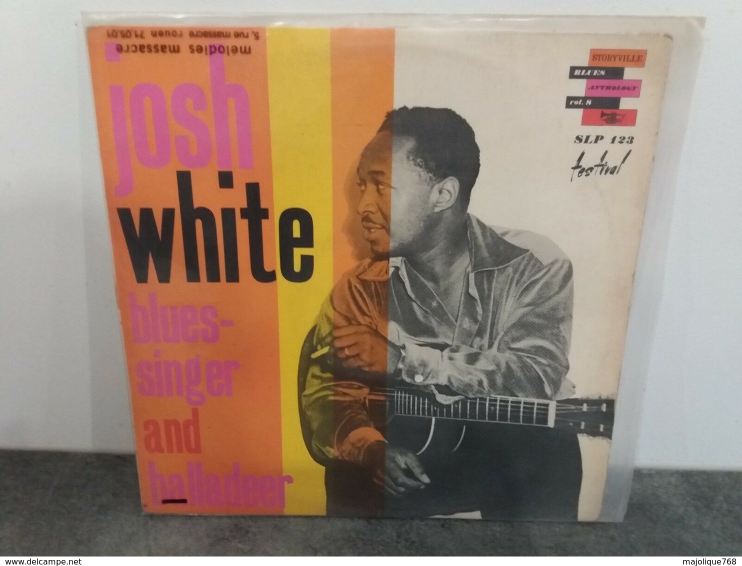 Josh White - Blues Singer And Halladeer - Storyville SLP 123 Festival - 1962  Vinyl LP  Original Français - Blues