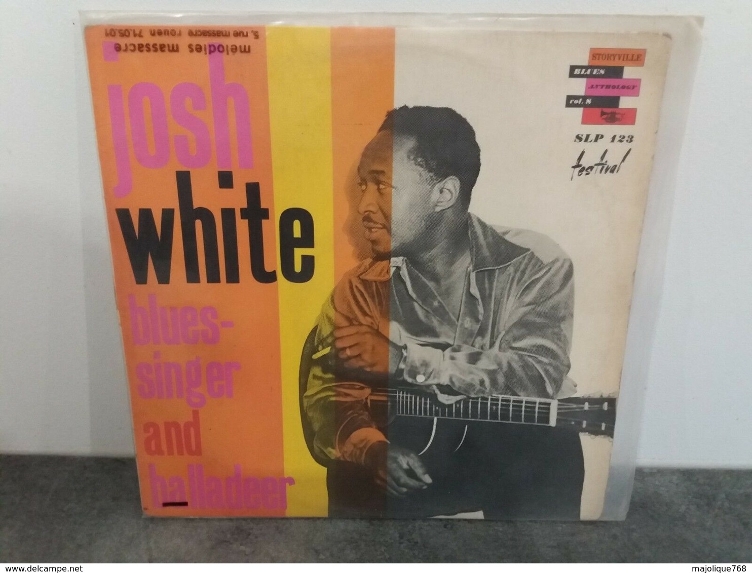 Josh White - Blues Singer And Halladeer - Storyville SLP 123 Festival - 1962  Vinyl LP  Original Français - Blues